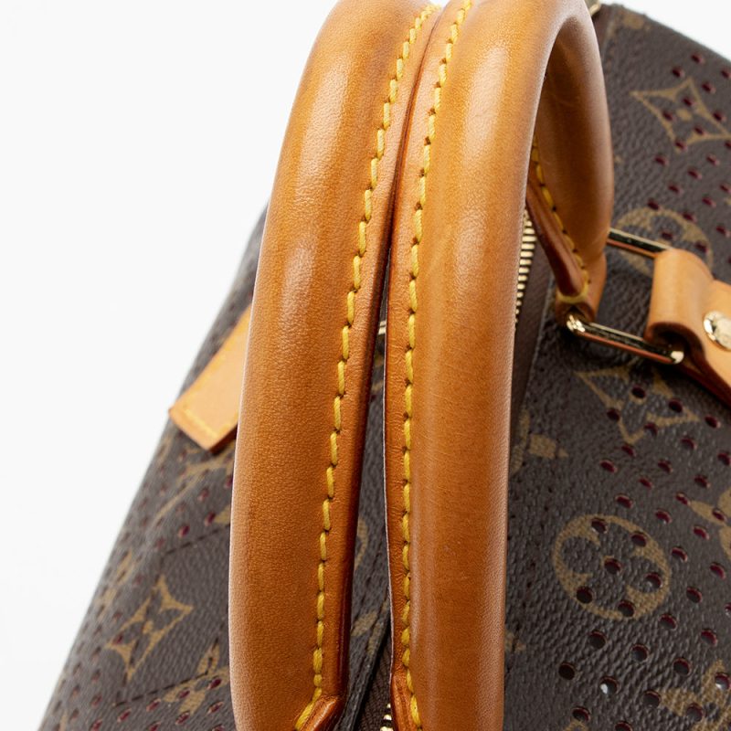 Louis Vuitton Limited Edition Monogram Canvas Perforated Speedy 30 Satchel (SHF-20760) - Image 12