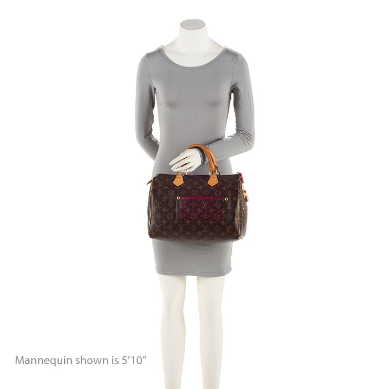 Louis Vuitton Limited Edition Monogram Canvas Perforated Speedy 30 Satchel (SHF-20760) - Image 4