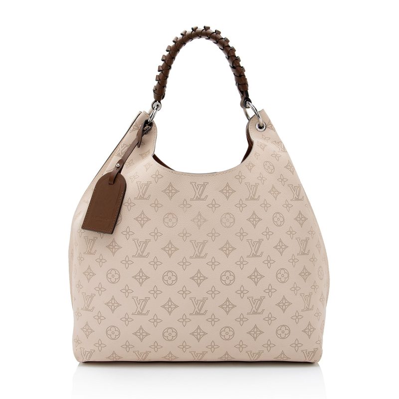 Louis Vuitton Mahina Leather Carmel Hobo (SHF-I2e2sp) - Image 16