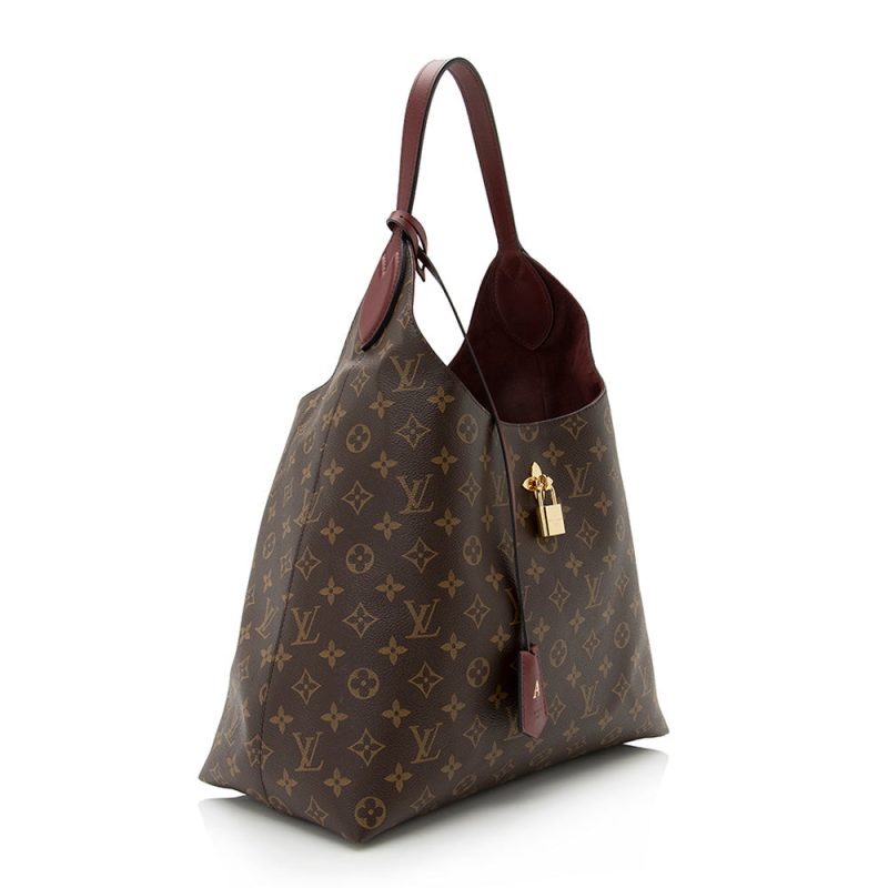 Louis Vuitton Monogram Canvas Flower Hobo (SHF-21532)