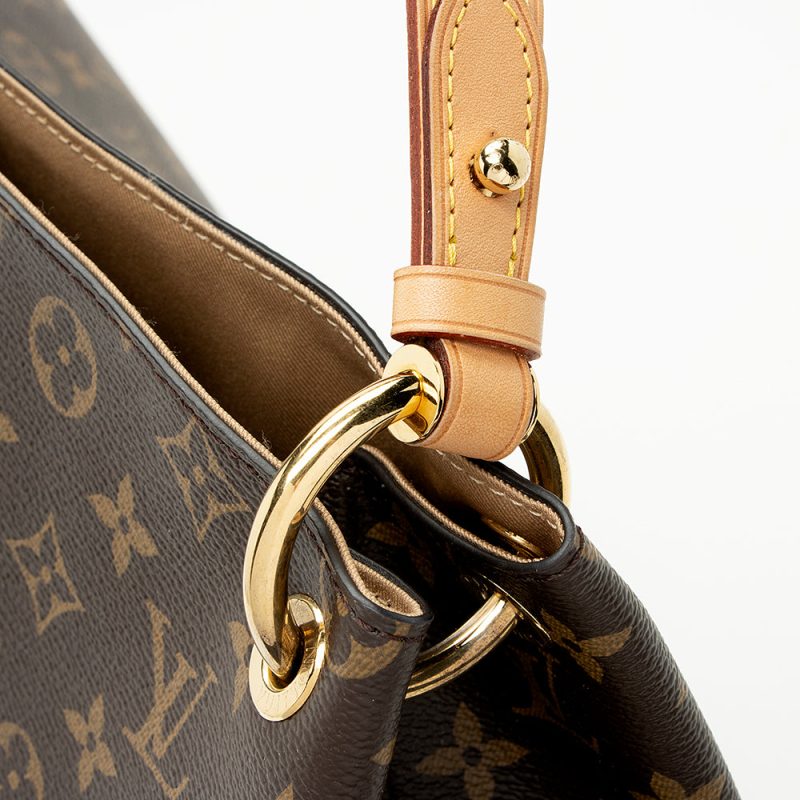 Louis Vuitton Monogram Canvas Graceful MM Hobo (SHF-21715) - Image 10