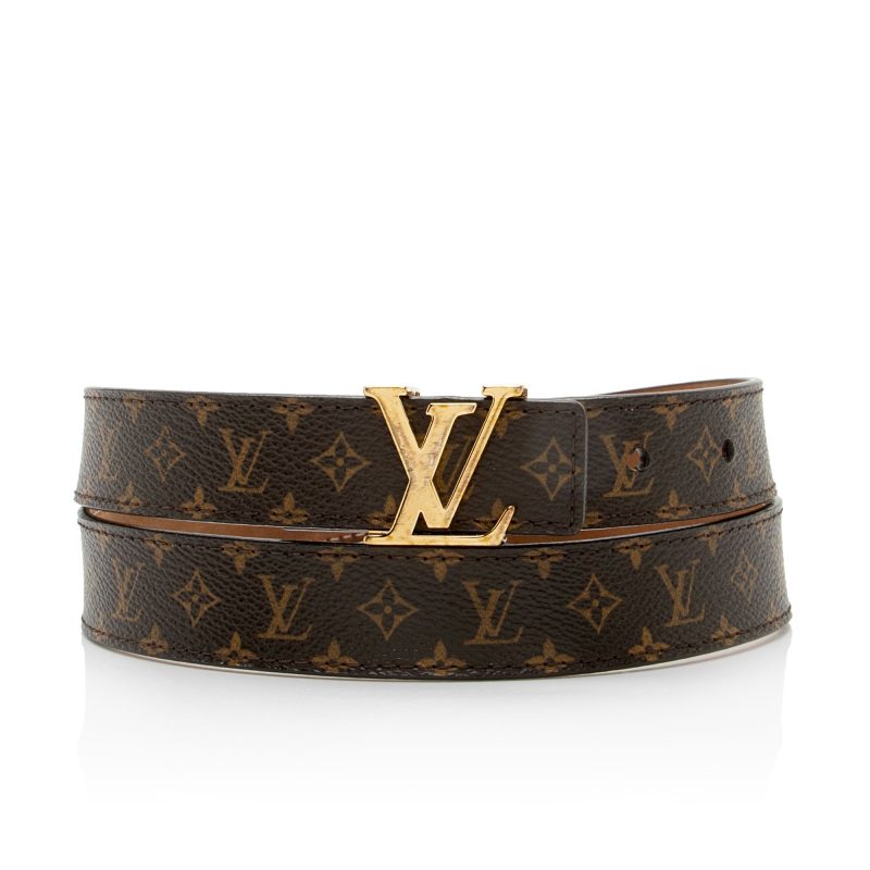 Louis Vuitton Monogram Canvas Initiales Belt - Size 34 / 85 (SHF-eTmAOY) - Image 5