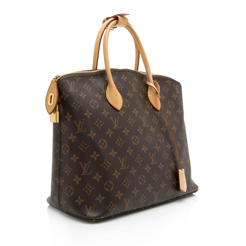 Louis Vuitton Monogram Canvas Lockit MM Satchel (SHF-23823)