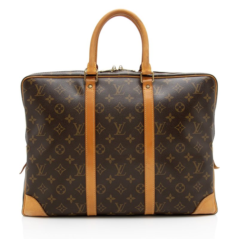 Louis Vuitton Monogram Canvas Porte Documents Voyage Bag (SHF-22880) - Image 2
