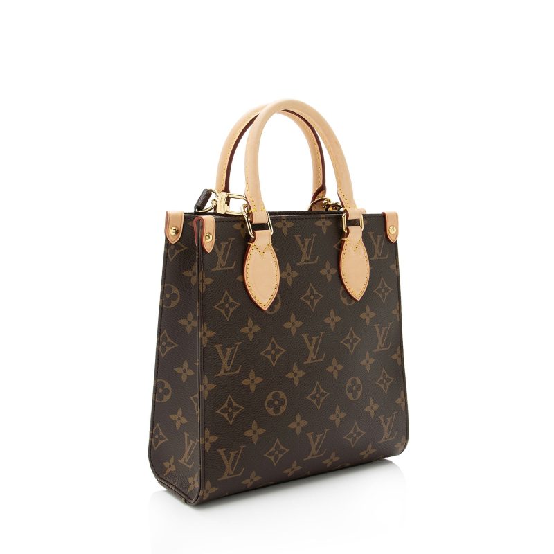 Louis Vuitton Monogram Canvas Sac Plat BB Tote (SHF-CEDheN)