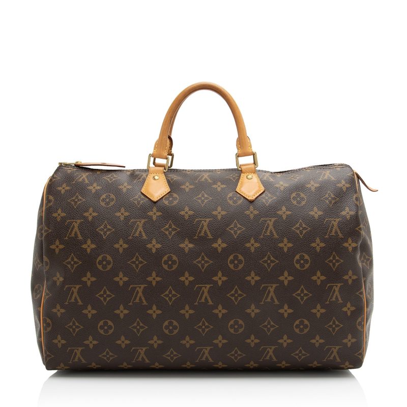 Louis Vuitton Monogram Canvas Speedy 40 Satchel (SHF-23442) - Image 2