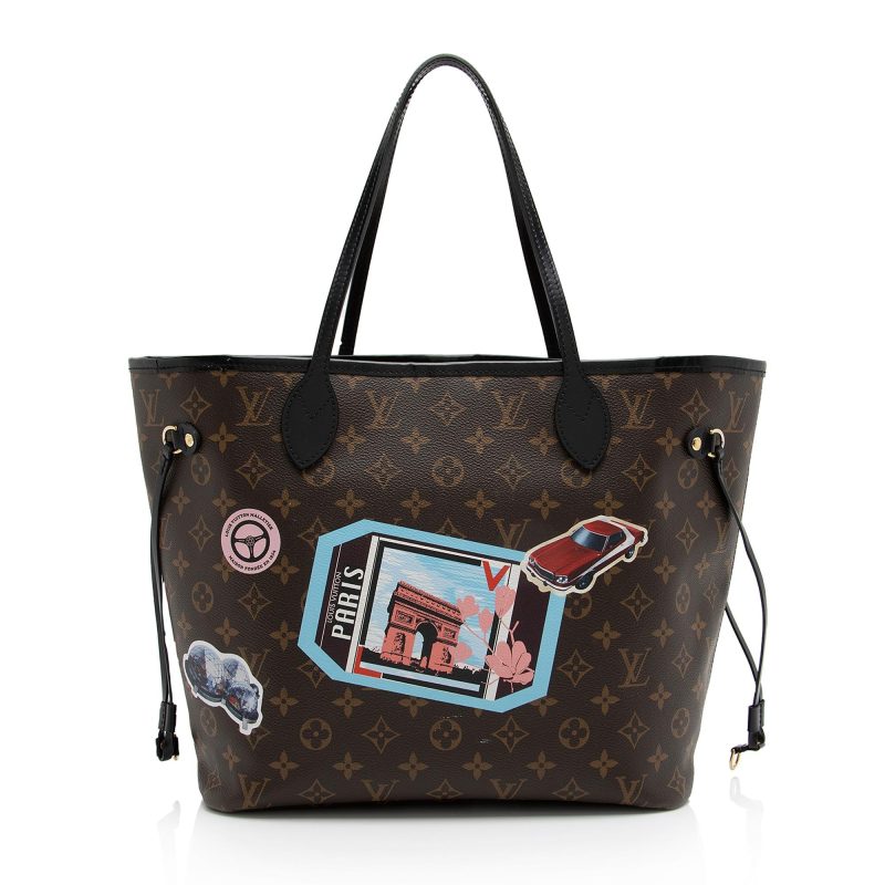 Louis Vuitton Monogram Canvas World Tour Neverfull MM Tote (SHF-23292) - Image 2