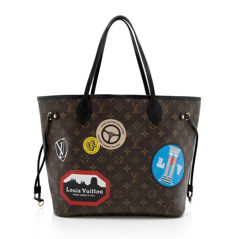 Louis Vuitton Monogram Canvas World Tour Neverfull MM Tote (SHF-23292) - Image 11