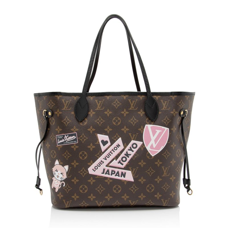 Louis Vuitton Monogram Canvas World Tour Neverfull MM Tote (SHF-wZoBzc) - Image 2