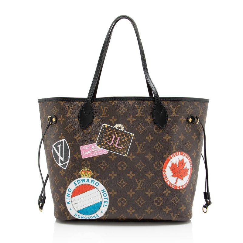 Louis Vuitton Monogram Canvas World Tour Neverfull MM Tote (SHF-wZoBzc) - Image 15