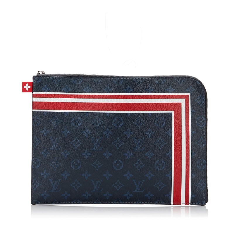 Louis Vuitton Monogram Cobalt Pochette Jour GM (SHG-Q1ORAR) - Image 9