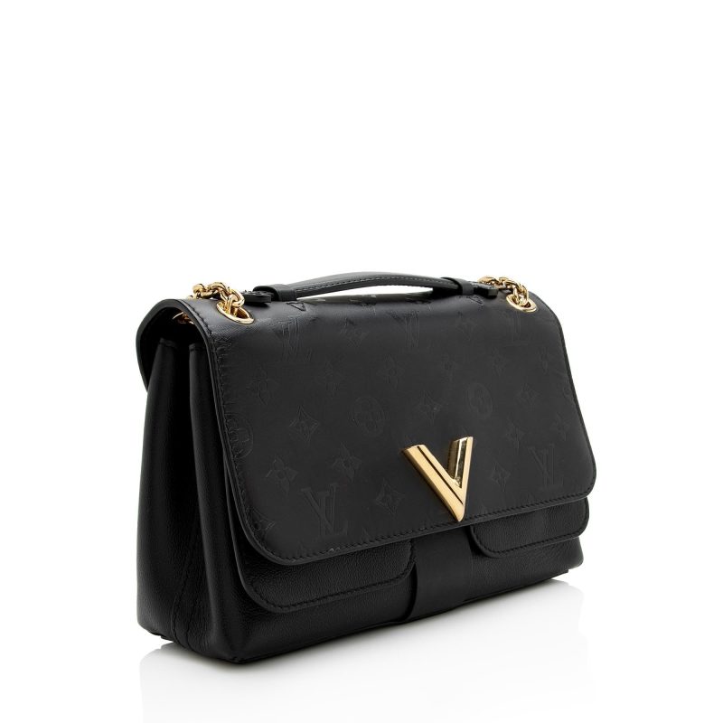 Louis Vuitton Monogram Cuir Very Chain Bag (SHF-22976)