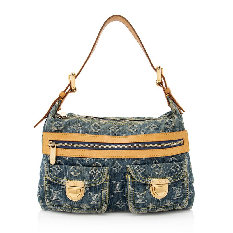 Louis Vuitton Monogram Denim Baggy PM Shoulder Bag (SHF-21107) - Image 17