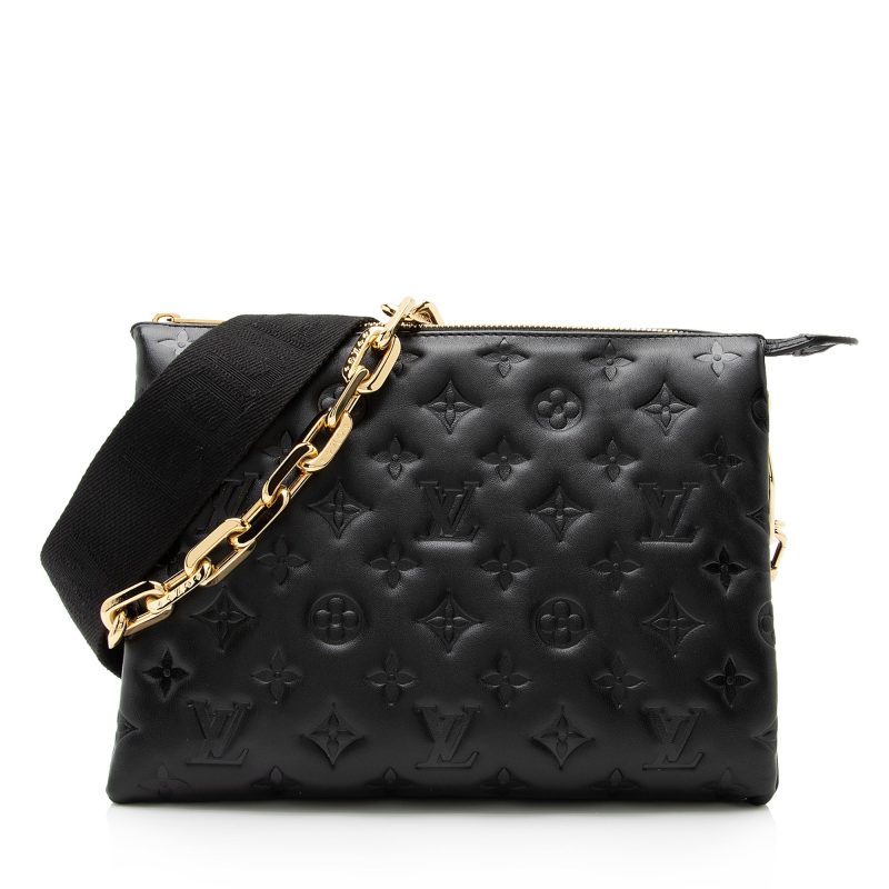 Louis Vuitton Monogram Embossed Lambskin Coussin PM Shoulder Bag (SHF-23655) - Image 9