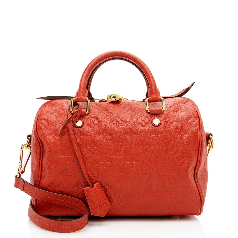Louis Vuitton Monogram Empreinte Speedy Bandouliere 25 Satchel (SHF-16657) - Image 12