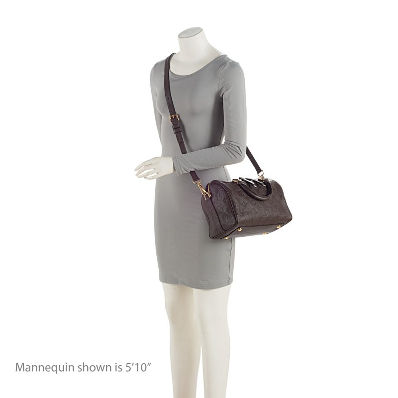 Louis Vuitton Monogram Empreinte Speedy Bandouliere 25 Satchel (SHF-Ye2dun) - Image 4