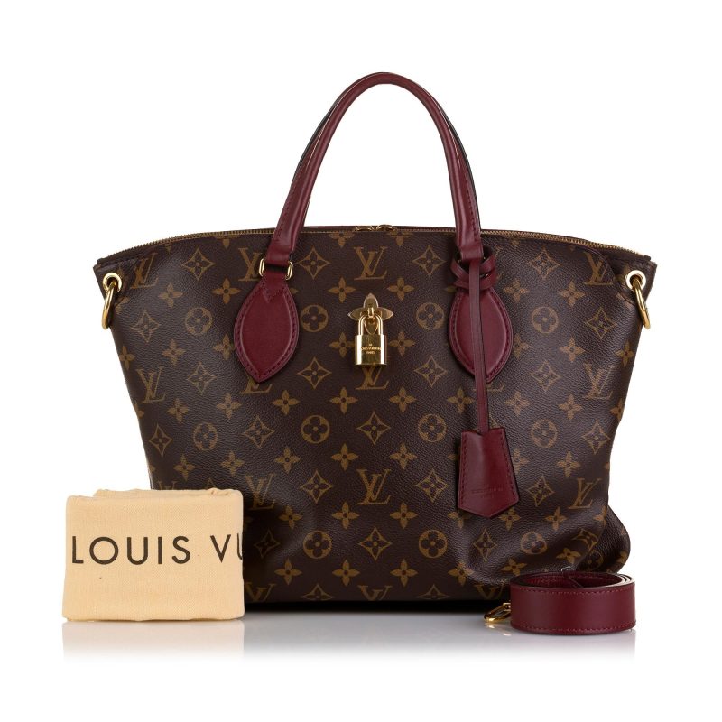 Louis Vuitton Monogram Flower Zipped Tote MM (SHG-W0LVmv) - Image 4