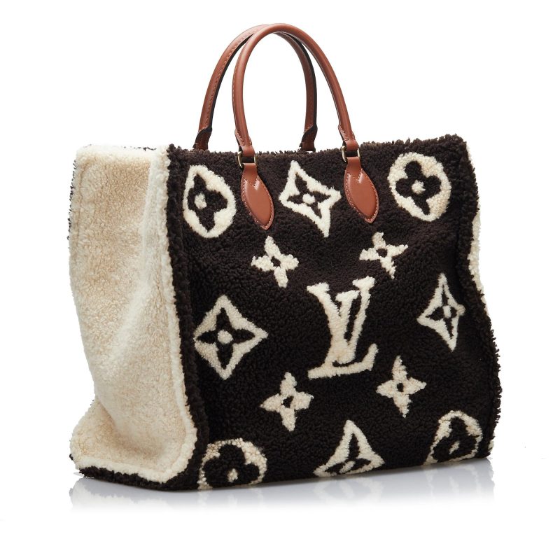 Louis Vuitton Monogram Giant Shearling Teddy Onthego GM (SHG-1IVGqB)