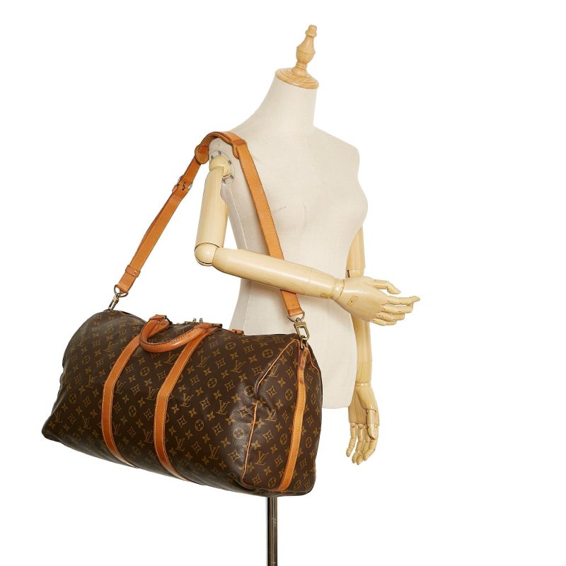 Louis Vuitton Monogram Keepall Bandouliere 50 (SHG-yYFFpS) - Image 14