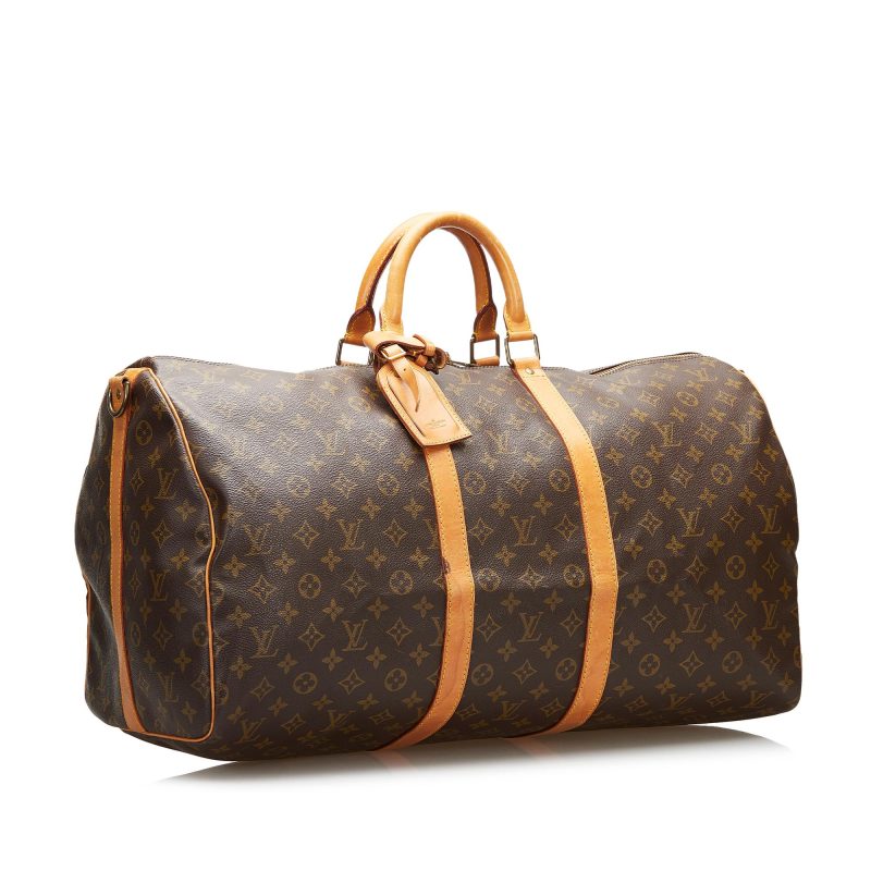 Louis Vuitton Monogram Keepall Bandouliere 55 (SHG-36269)