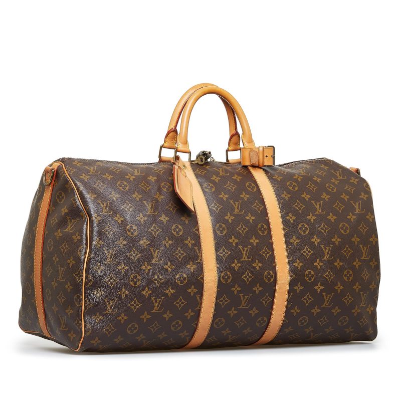 Louis Vuitton Monogram Keepall Bandouliere 55 (SHG-2Y842B)