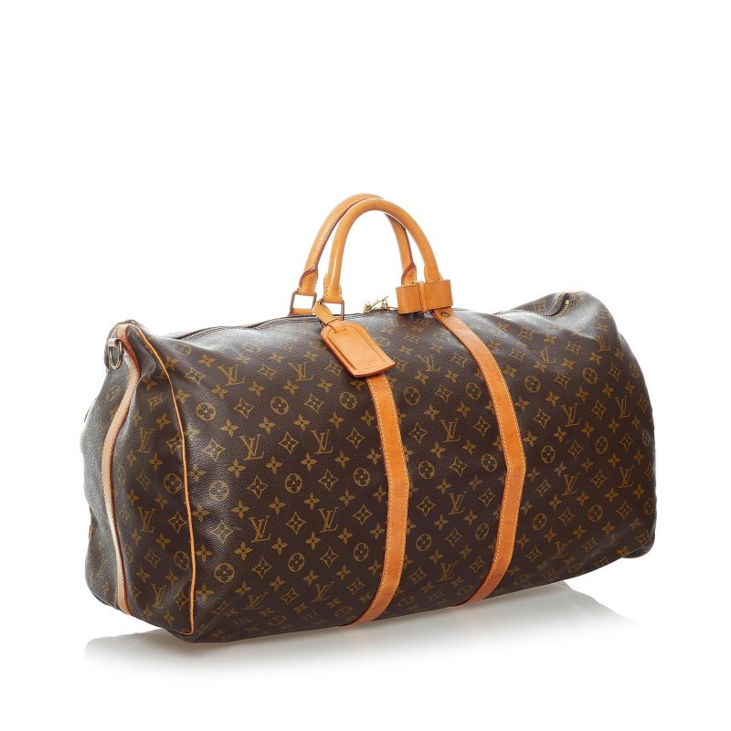 Louis Vuitton Monogram Keepall Bandouliere 60 (SHG-31176)