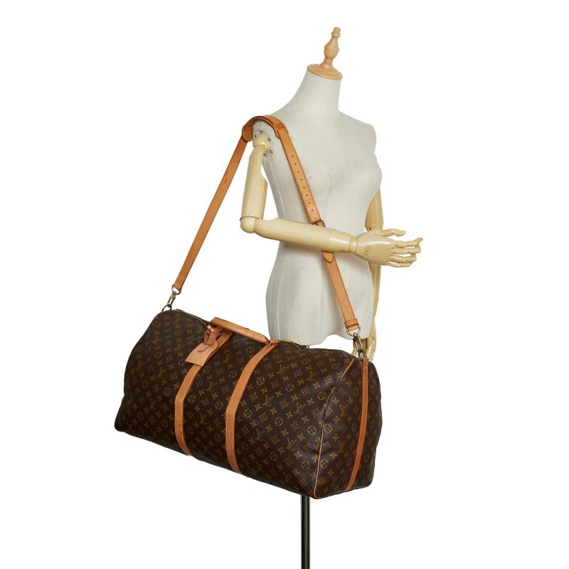 Louis Vuitton Monogram Keepall Bandouliere 60 (SHG-iaeI6c) - Image 9