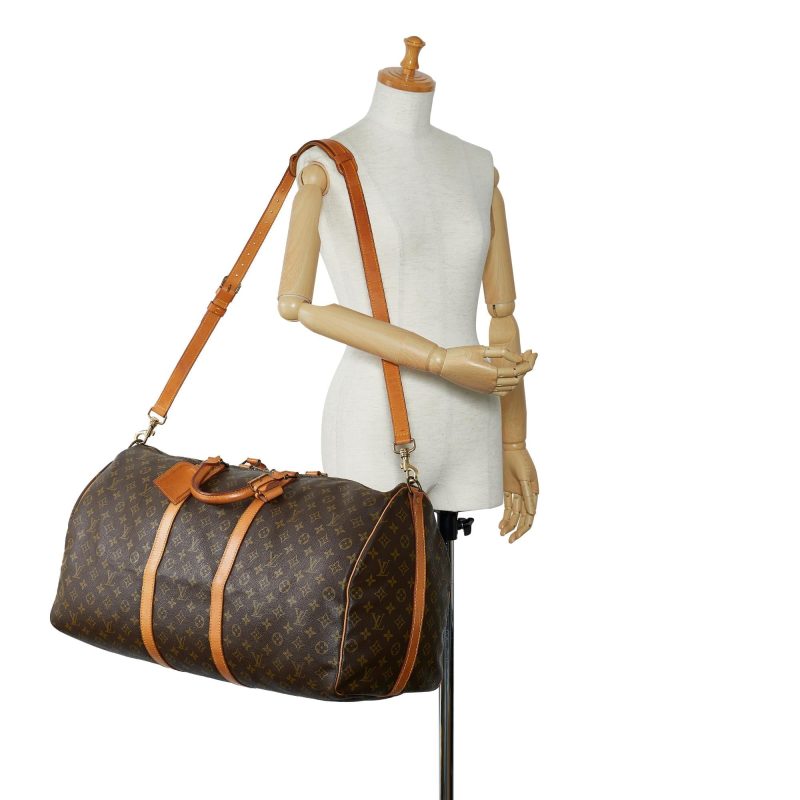 Louis Vuitton Monogram Keepall Bandouliere 60 (SHG-FwMn7a) - Image 15