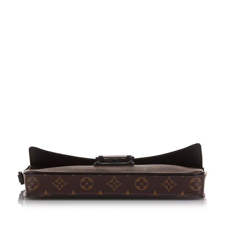 Louis Vuitton Monogram Macassar S Lock A4 Pouch (SHG-7uwojo) - Image 3