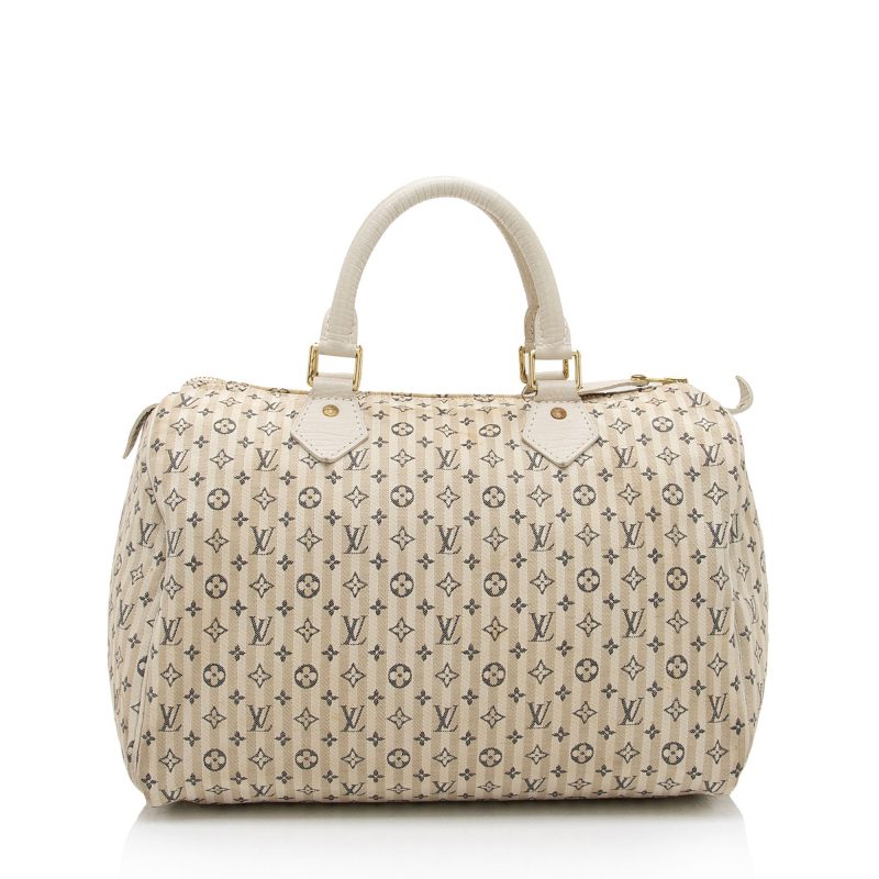 Louis Vuitton Monogram Mini Lin Speedy 30 Satchel (SHF-MWpiGX) - Image 20