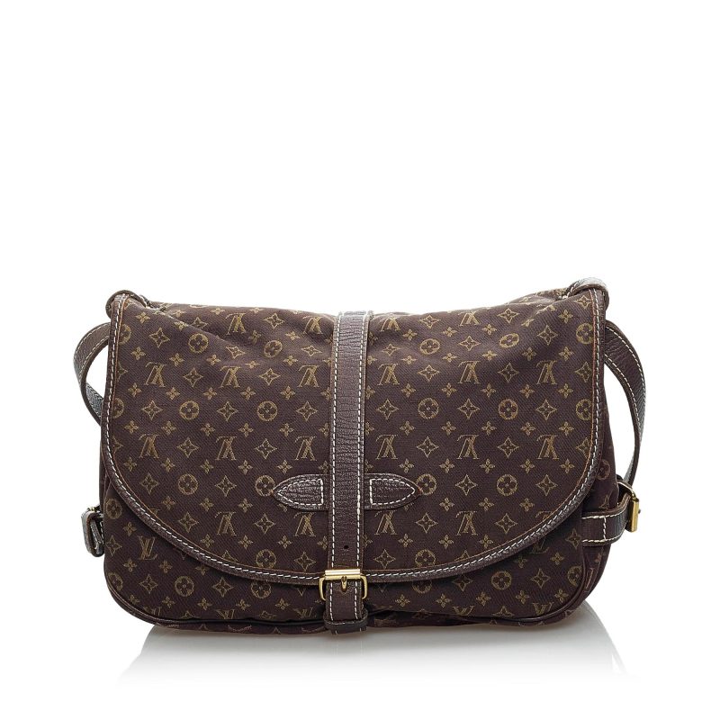 Louis Vuitton Monogram Mini Lin Saumur 30 (SHG-34256) - Image 2