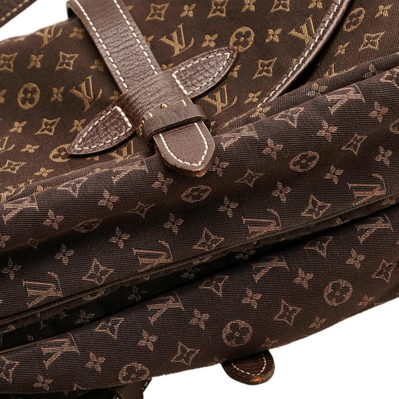 Louis Vuitton Monogram Mini Lin Saumur 30 (SHG-34256) - Image 9
