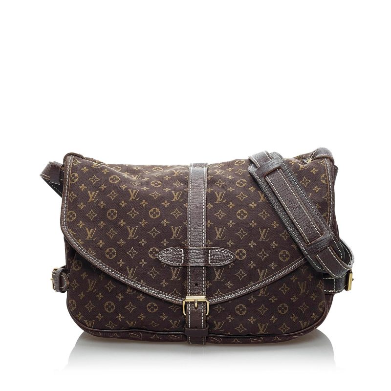 Louis Vuitton Monogram Mini Lin Saumur 30 (SHG-34256) - Image 10