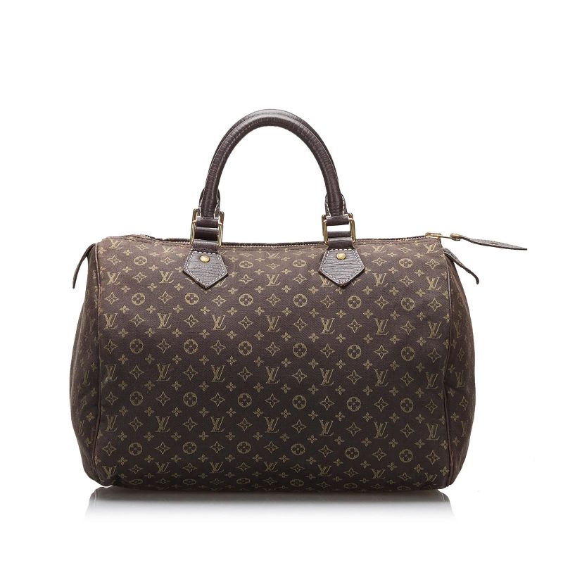 Louis Vuitton Monogram Mini Lin Speedy 30 (SHG-Q4pfq5) - Image 11