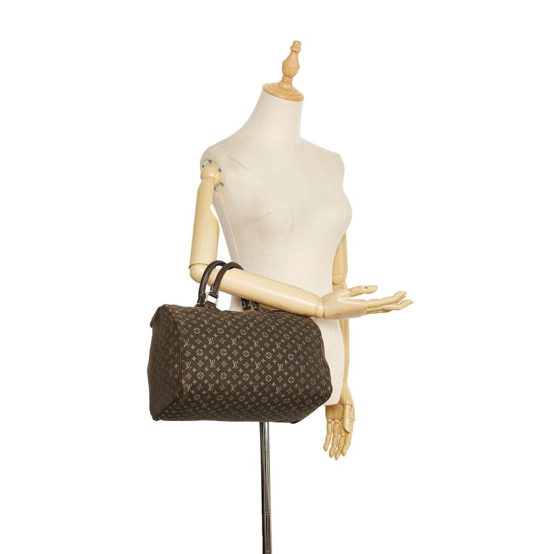 Louis Vuitton Monogram Mini Lin Speedy 30 (SHG-Q4pfq5) - Image 4