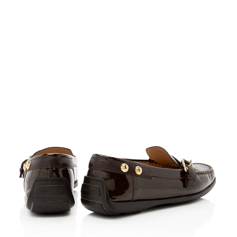 Louis Vuitton Monogram Patent Leather Loafers - Size 10 / 40 (SHF-18835) - Image 2