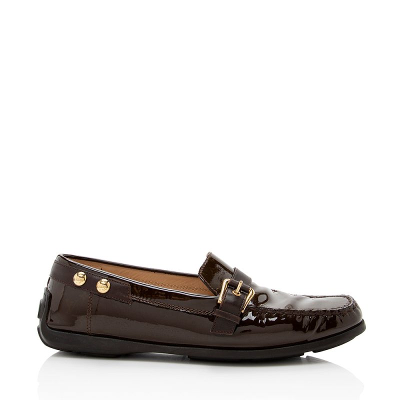Louis Vuitton Monogram Patent Leather Loafers - Size 10 / 40 (SHF-18835) - Image 5