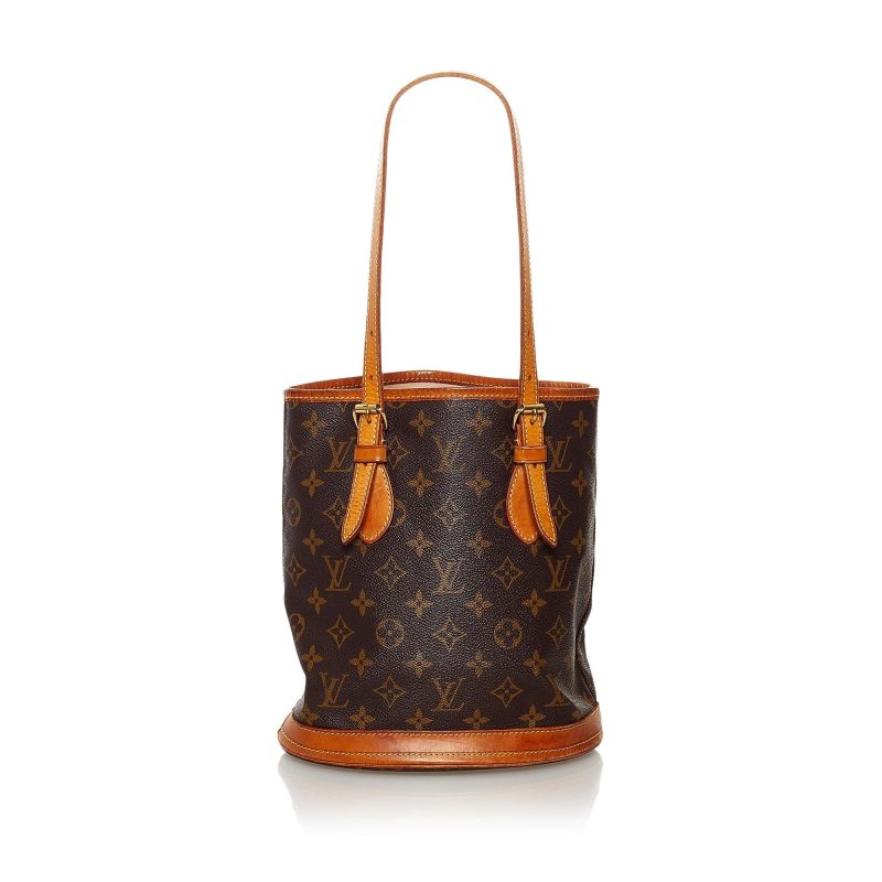 Louis Vuitton Monogram Petit Bucket Bag (SHG-31489) - Image 11