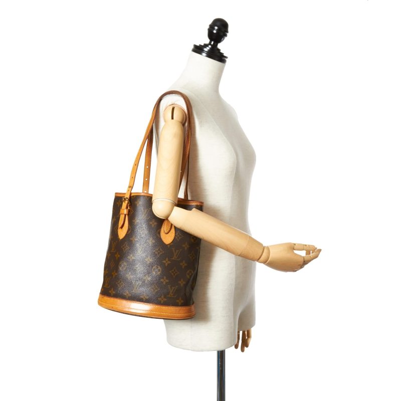 Louis Vuitton Monogram Petit Bucket (SHG-36349) - Image 4