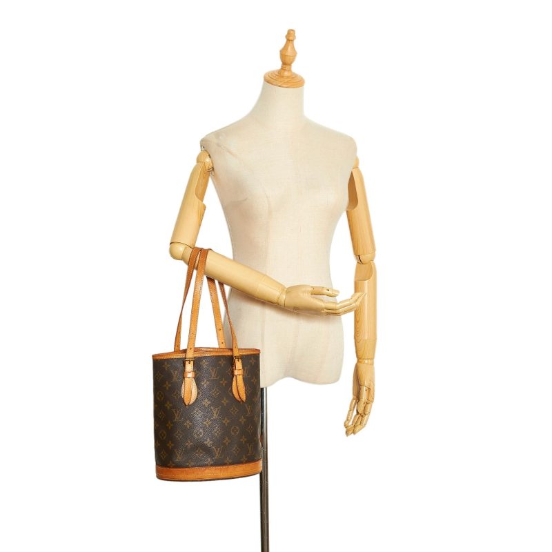 Louis Vuitton Monogram Petit Bucket (SHG-2blOsG) - Image 4