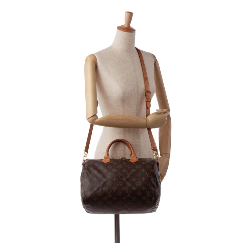 Louis Vuitton Monogram Speedy Bandouliere 30 (SHG-FM2NTm) - Image 15