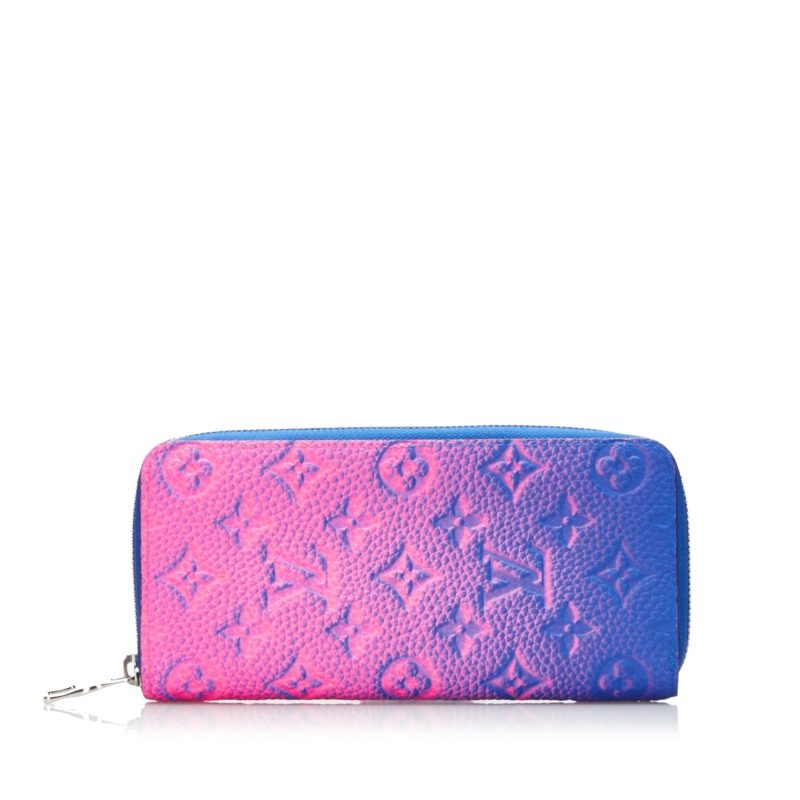 Louis Vuitton Monogram Taurillon Illusion Vertical Zippy Wallet (SHG-KUezXC) - Image 11