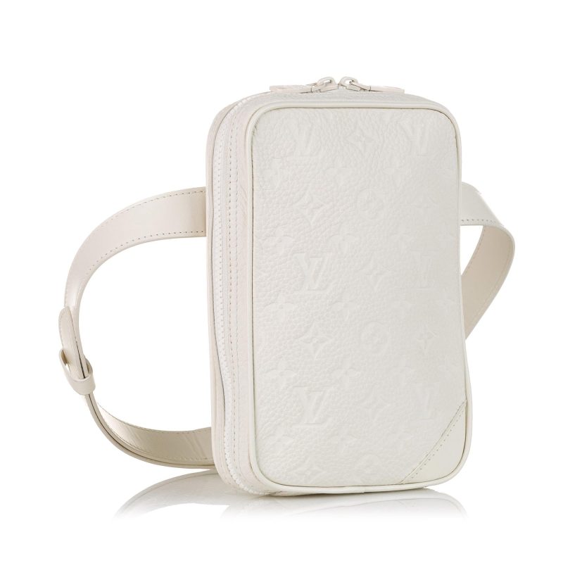 Louis Vuitton Monogram Taurillon Utility Side Belt Bag (SHG-35480)