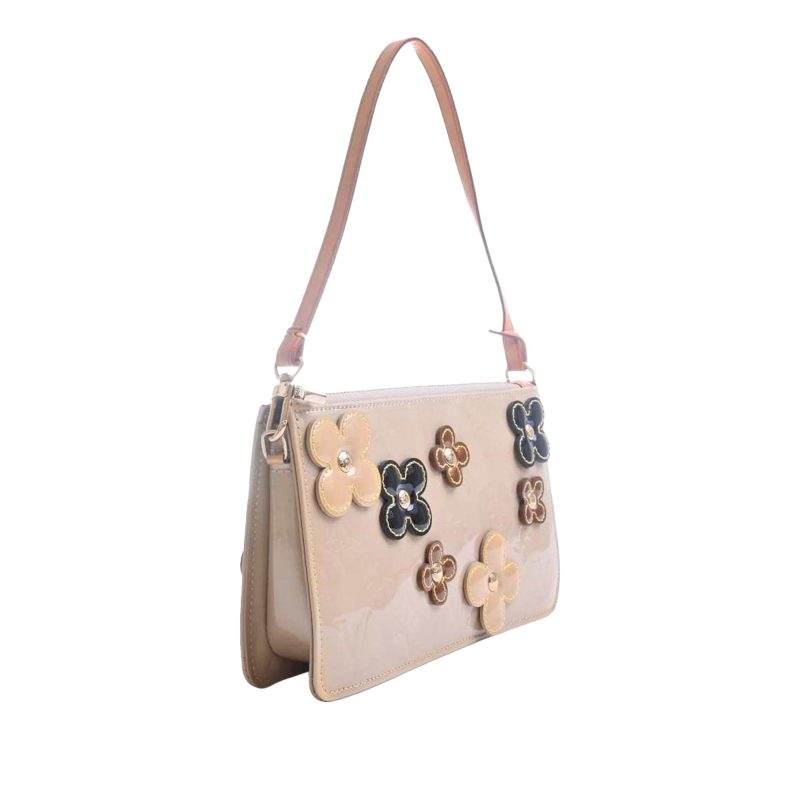 Louis Vuitton Monogram Vernis Fleurs Lexington Pochette (SHG-37531)