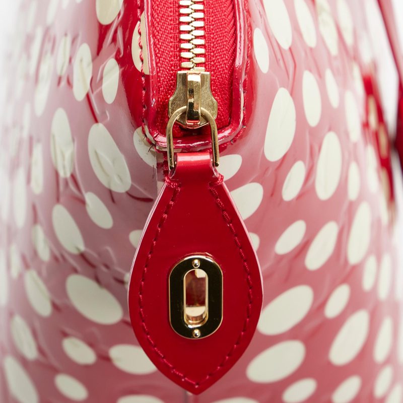 Louis Vuitton Monogram Vernis Kusama Infinity Dots Lockit MM (SHG-fa2biQ) - Image 11
