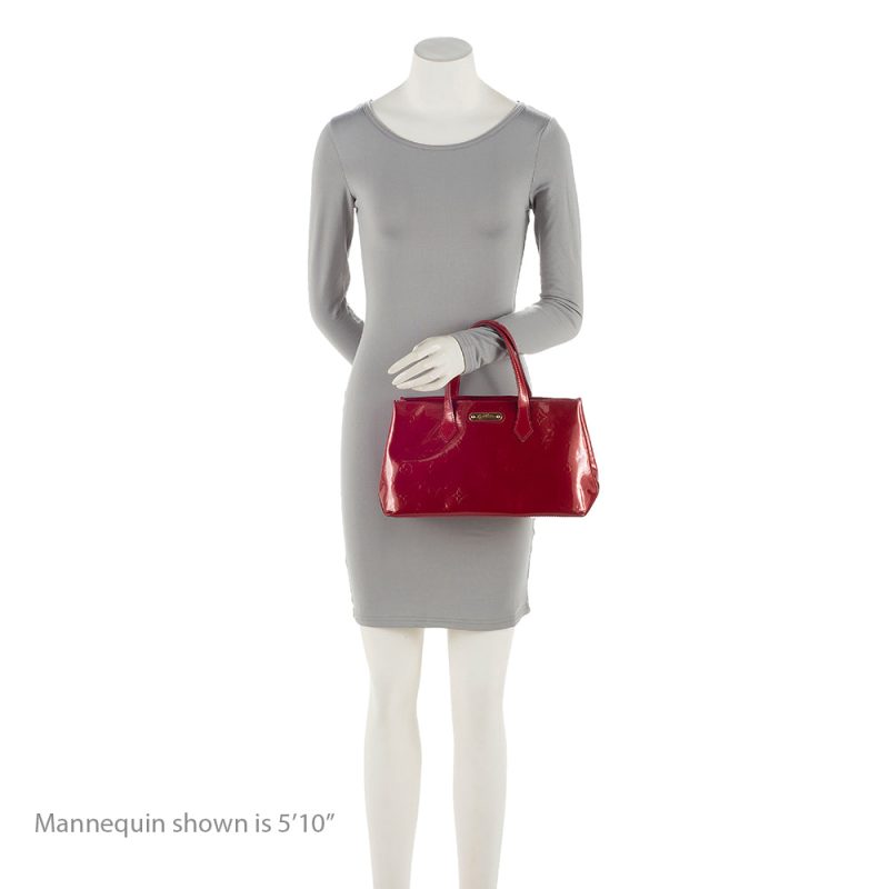 Louis Vuitton Monogram Vernis Wilshire PM Satchel (SHF-21149) - Image 4