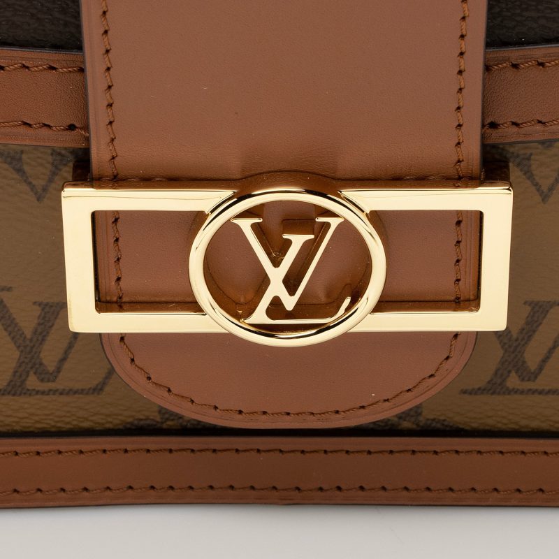 Louis Vuitton Reverse Monogram Dauphine MM Shoulder Bag (SHF-22333) - Image 9