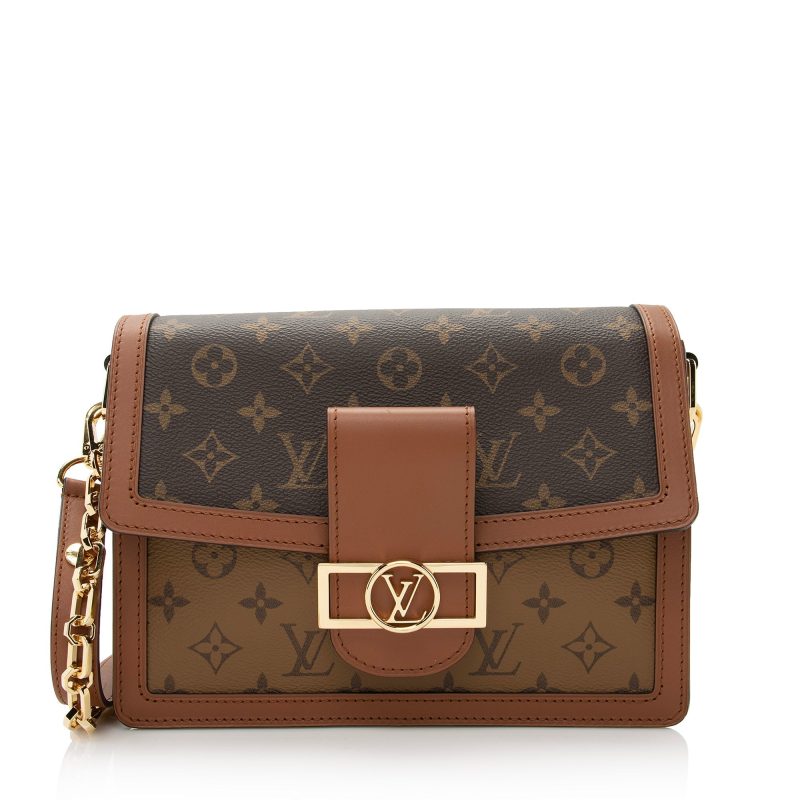 Louis Vuitton Reverse Monogram Dauphine MM Shoulder Bag (SHF-22333) - Image 13