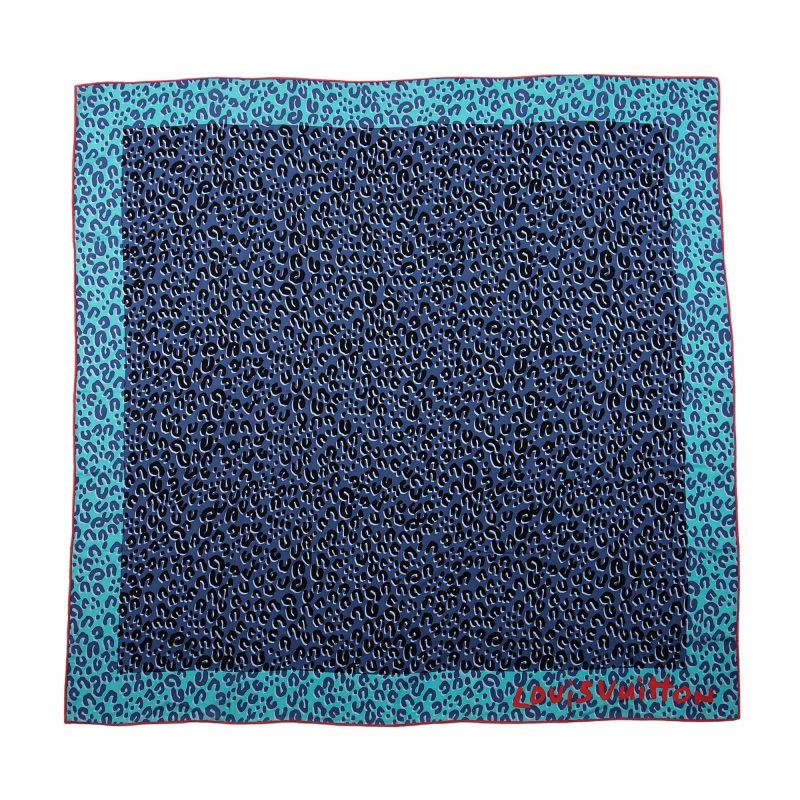 Louis Vuitton Silk Stephen Sprouse Monogram Leopard 140cm Shawl (SHF-UHiZwV) - Image 3