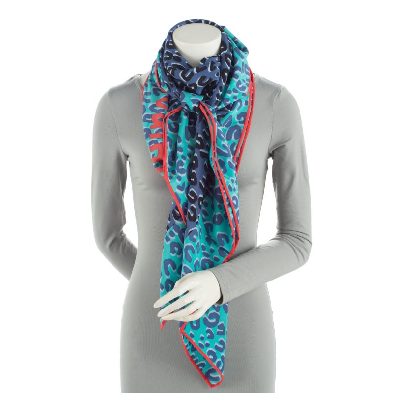 Louis Vuitton Silk Stephen Sprouse Monogram Leopard 140cm Shawl (SHF-UHiZwV) - Image 2
